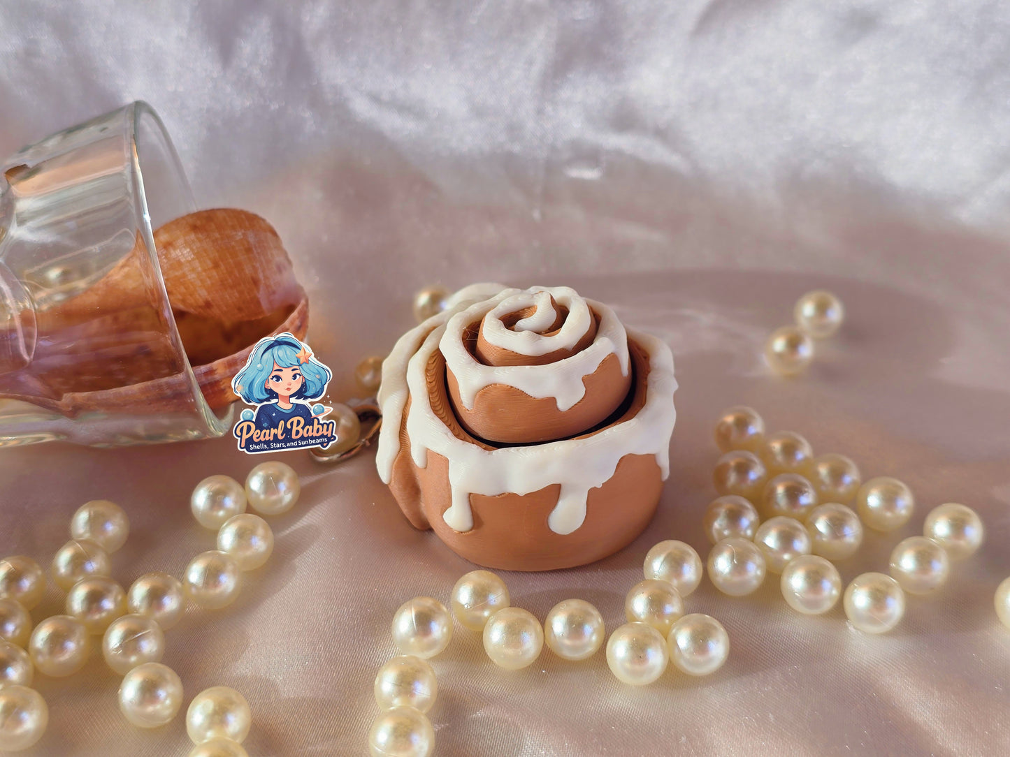 Cinnamon Roll Fidget Keychain