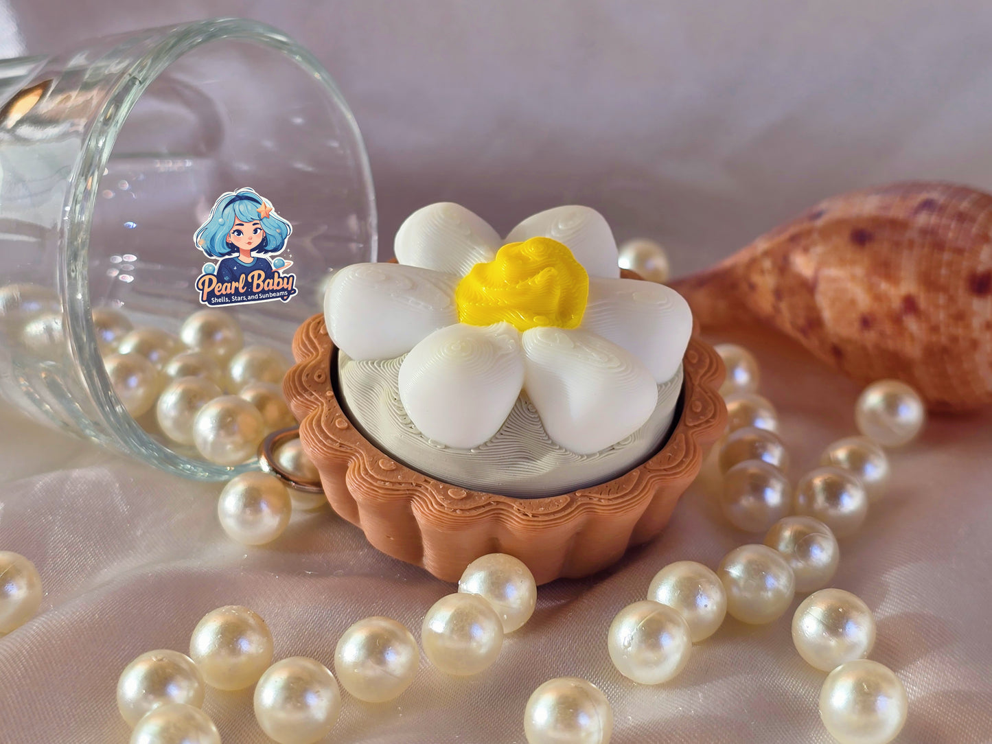 Daisy Tart Clicker Fidget Keychain