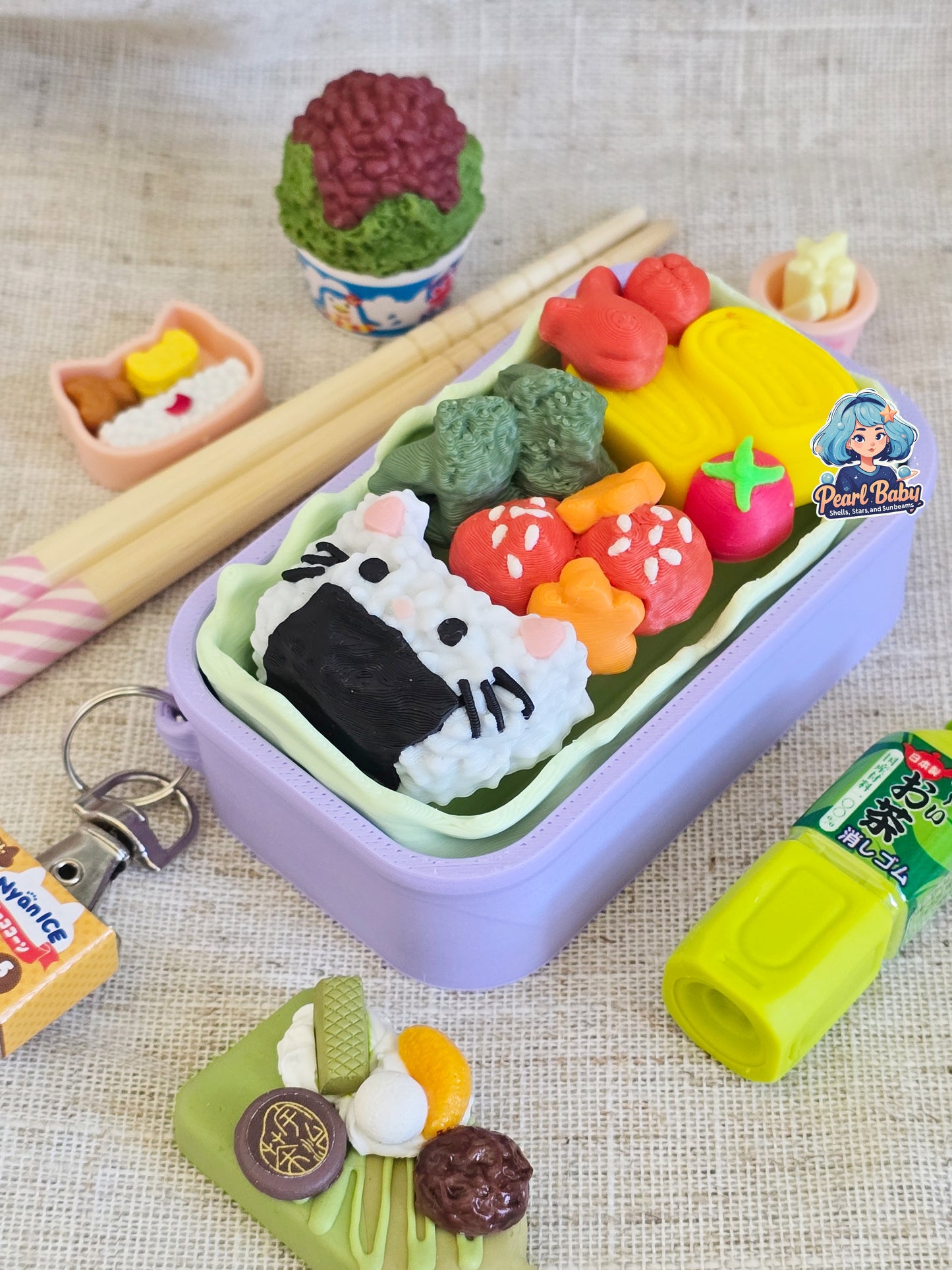 Puchi Puchi Bento Box Fidget Keychain