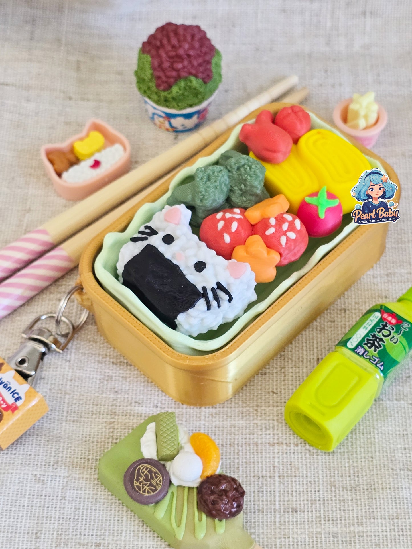 Puchi Puchi Bento Box Fidget Keychain