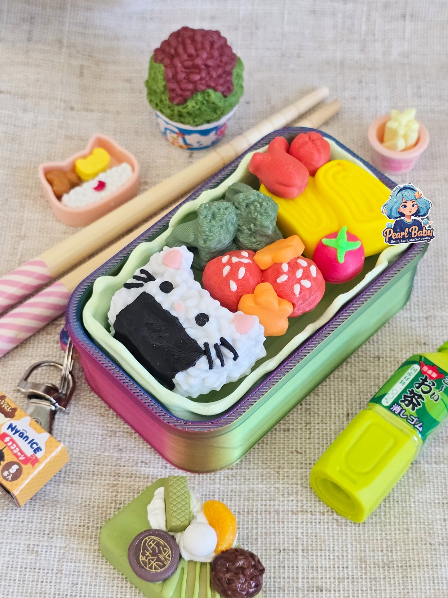 Puchi Puchi Bento Box Fidget Keychain