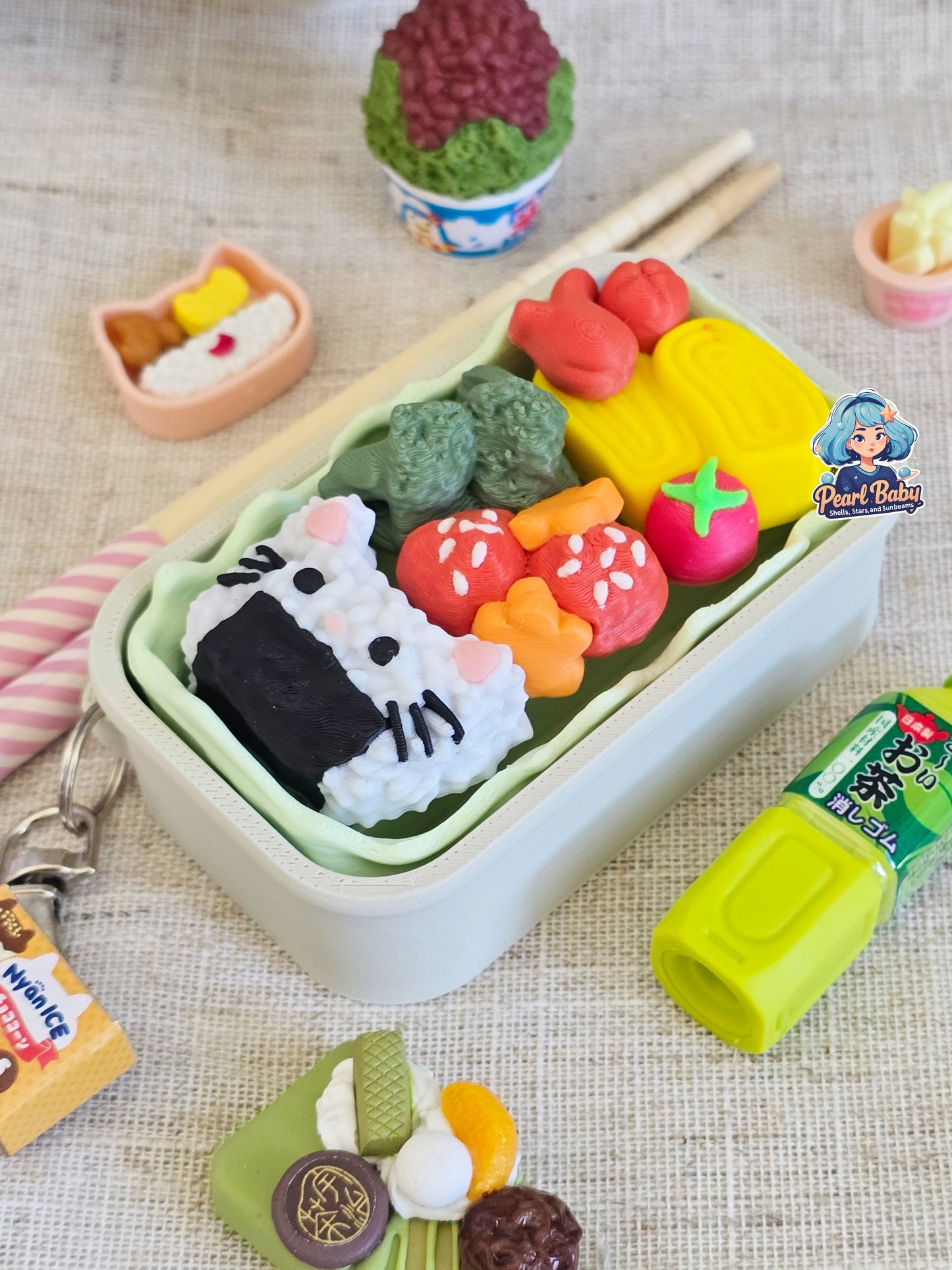Puchi Puchi Bento Box Fidget Keychain