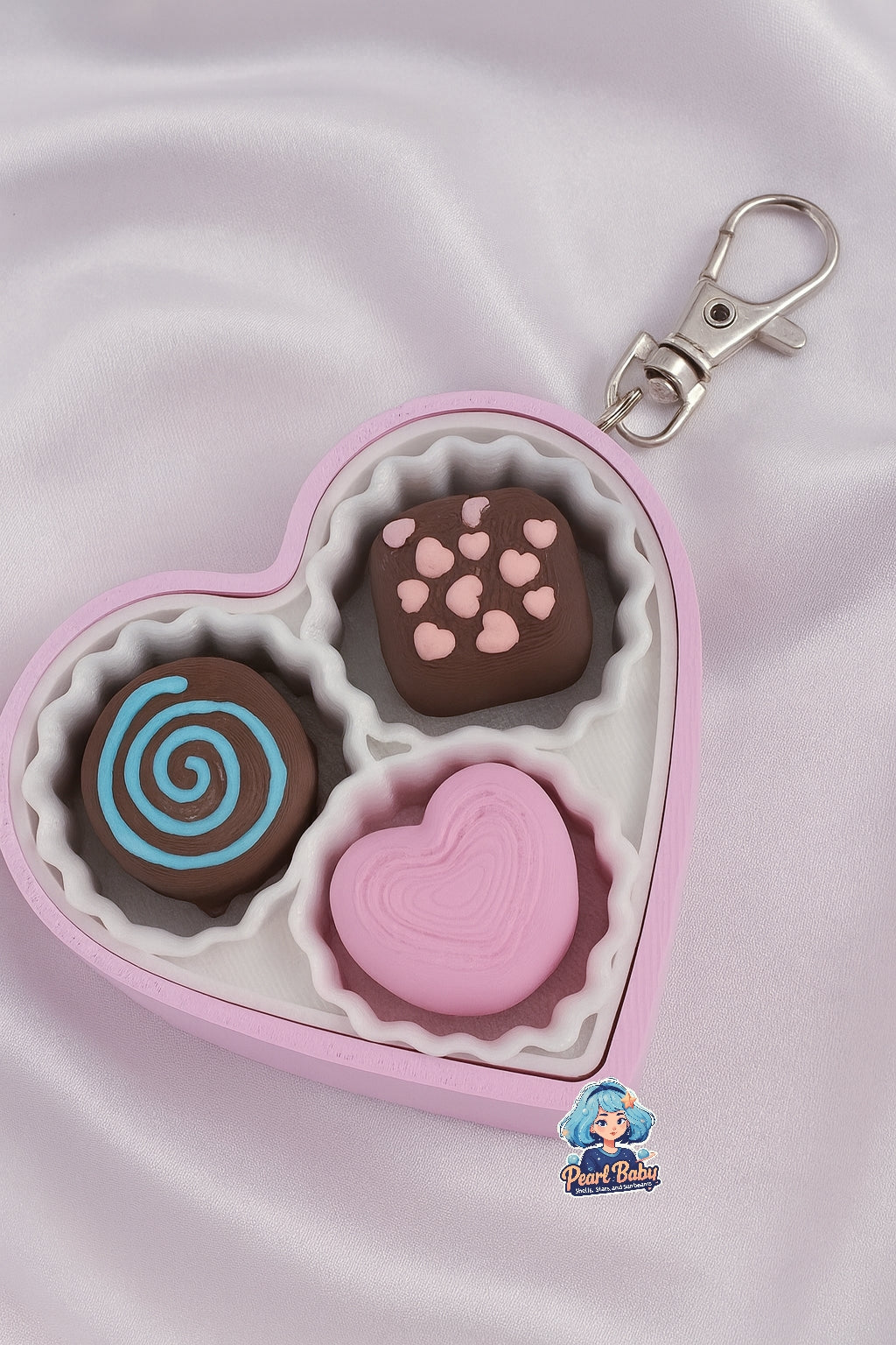 Chocolate Box Clicker Fidget Keychain
