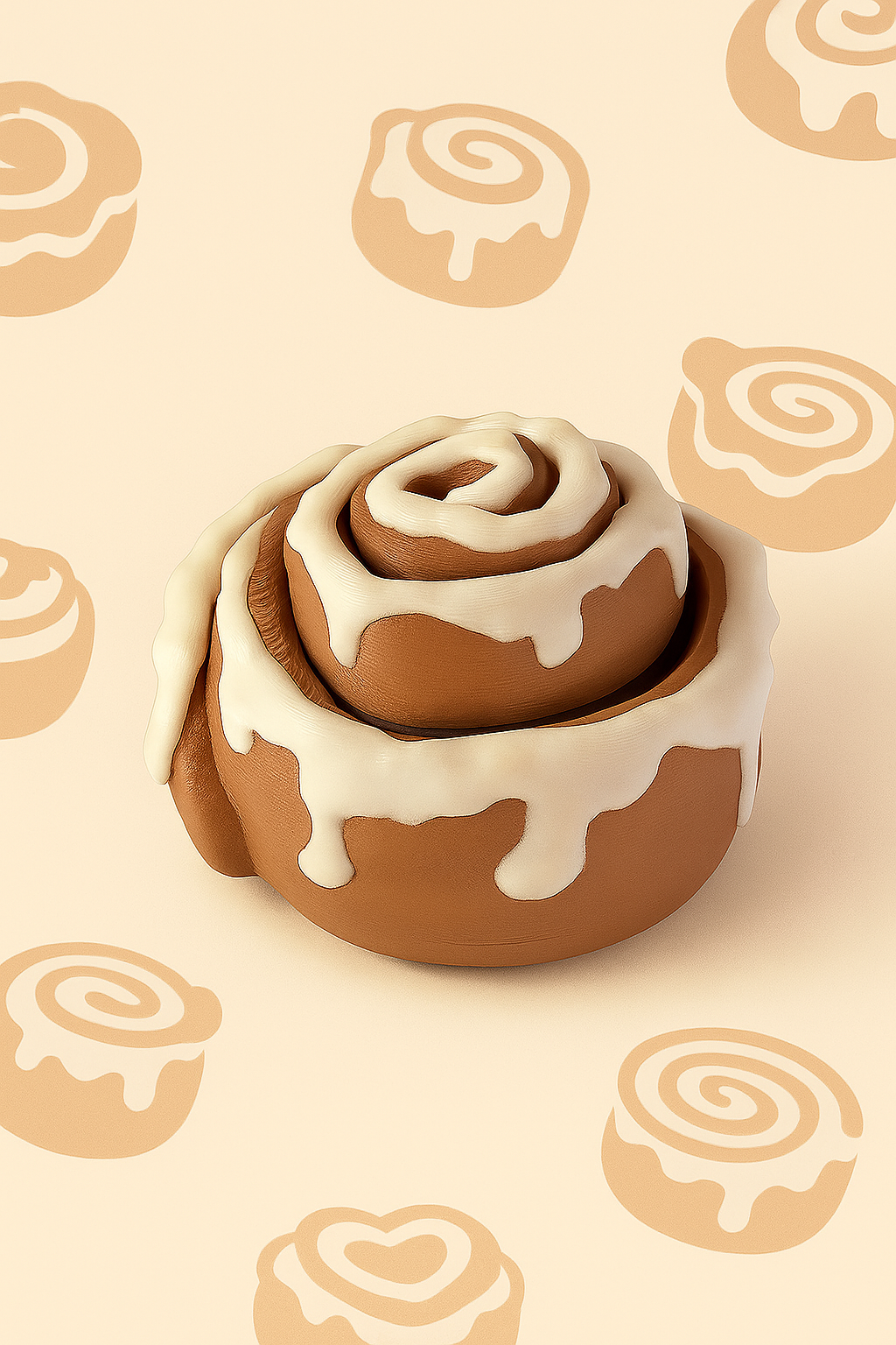 Cinnamon Roll Fidget Keychain