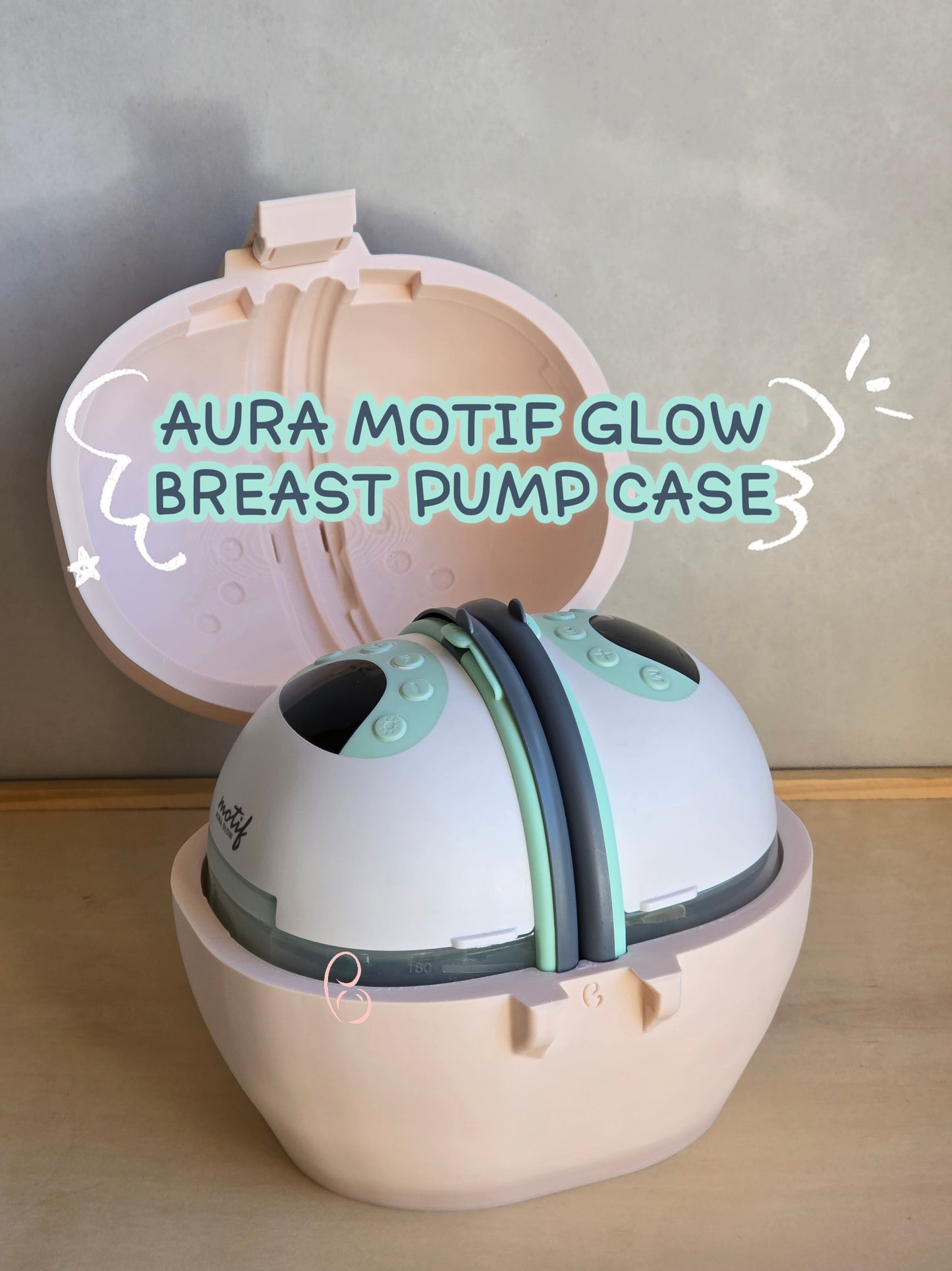 Motif Aura Glow Breast Pump Holder | Compact Fridge Storage for Pumping Moms