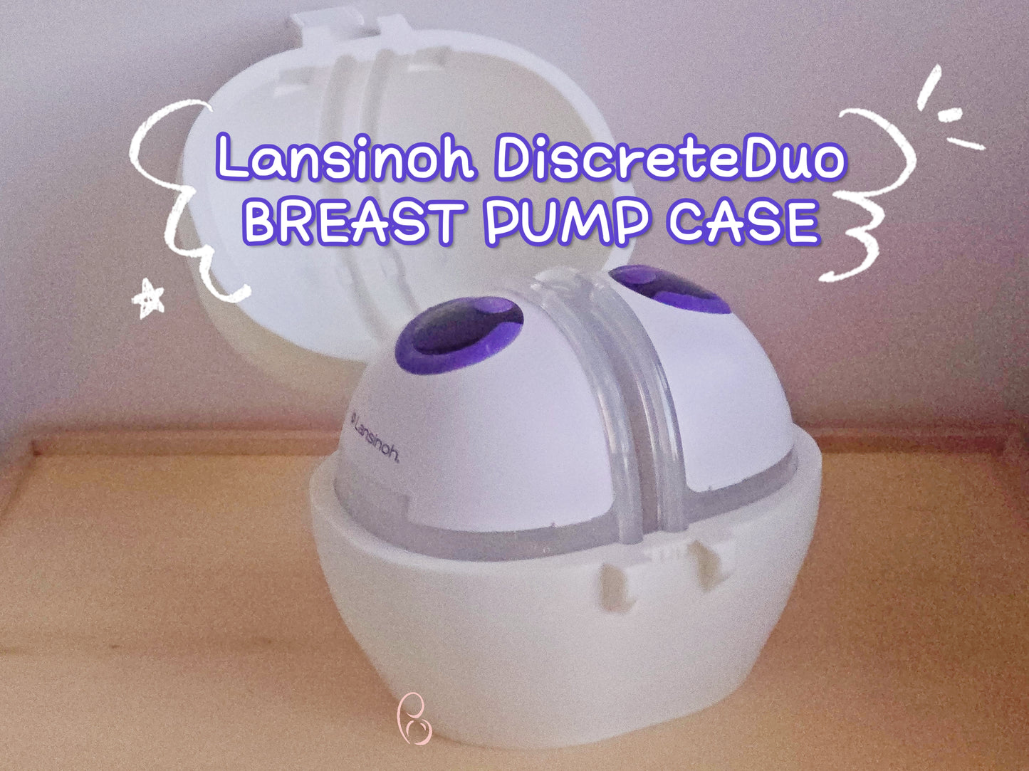 Lansinoh Discrete Duo Breast Pump Holder | Compact Fridge Storage for Pumping Moms